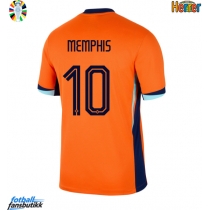 Nederland Memphis Depay #10 Hjemmedrakt EM 2024 Kortermet